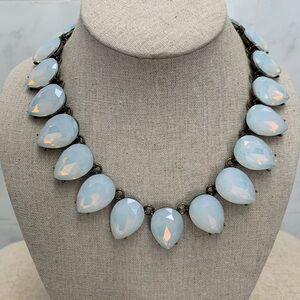 Elegant White Teardrop Necklace